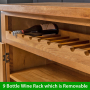 Cheshire Oak Medium Sideboard with Wine Rack 