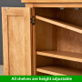 Cheshire Oak Large Shoe Cupboard