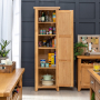 Cheshire Oak Single Shaker Kitchen Pantry Storage Cupboard