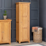 Cheshire Oak Single Shaker Linen Storage Cupboard