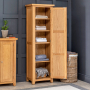 Cheshire Oak Single Shaker Linen Storage Cupboard