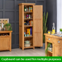 Cheshire Oak Single Shaker Linen Storage Cupboard