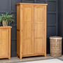 Cheshire Oak Double Shaker Linen Storage Cupboard