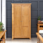 Cheshire Oak Double Shaker Kitchen Pantry Storage Cupboard