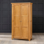 Cheshire Oak Double Shaker Kitchen Pantry Storage Cupboard