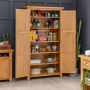 Cheshire Oak Double Shaker Kitchen Pantry Storage Cupboard