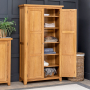 Cheshire Oak Double Shaker Linen Storage Cupboard