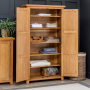 Cheshire Oak Double Shaker Linen Storage Cupboard