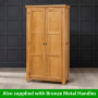 Cheshire Oak Double Shaker Kitchen Pantry Storage Cupboard