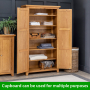 Cheshire Oak Double Shaker Kitchen Pantry Storage Cupboard