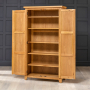 Cheshire Oak Double Shaker Kitchen Pantry Storage Cupboard