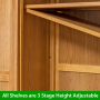 Cheshire Oak Double Shaker Kitchen Pantry Storage Cupboard