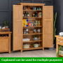 Cheshire Oak Double Shaker Linen Storage Cupboard