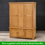 Cheshire Oak Large Triple Kitchen Larder Pantry Cupboard