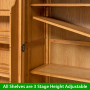 Cheshire Oak Large Triple Kitchen Larder Pantry Cupboard