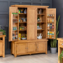 Cheshire Oak Large Triple Kitchen Larder Pantry Cupboard