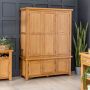 Cheshire Oak Large Triple Kitchen Larder Pantry Cupboard