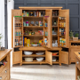 Cheshire Oak Large Triple Kitchen Larder Pantry Cupboard