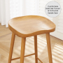 Cheshire Natural Solid Oak Counter Bar Stool