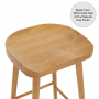 Cheshire Natural Solid Oak Counter Bar Stool