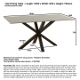 Spider 160cm Grey Sintered Stone Ceramic Dining Table with Black Legs – 6 Seater