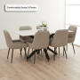 Spider 160cm White Sintered Stone Ceramic Dining Table with Black Legs – 6 Seater