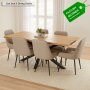 Modern Industrial Oak 1.8m Dining Table – 6 Seater – FACTORY SECOND