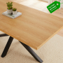 Modern Industrial Oak 1.8m Dining Table – 6 Seater – FACTORY SECOND