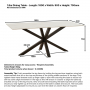 Spider 180cm White Sintered Stone Ceramic Dining Table with Black Legs – 6 to 8 Seater