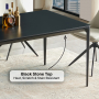 Modern 180cm Black Sintered Stone Ceramic Dining Table – 6 to 8 Seater