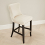 Boudoir Champagne Velvet Bar Stool with Black Legs