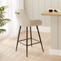 Cooper Natural Linen Fabric Kitchen Counter Bar Stool