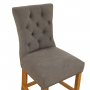 Chester Grey Fabric Counter Bar Stool with Oak Legs