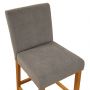 Monty Grey Fabric Counter Bar Stool with Oak Legs