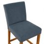 Monty Blue Fabric Counter Bar Stool with Oak Legs