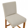 Monty Natural Linen Counter Bar Stool with Oak Legs