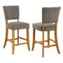 Manor Oak Grey Fabric Counter Bar Stool