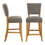 Manor Oak Grey Fabric Counter Bar Stool