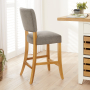 Manor Oak Grey Fabric Counter Bar Stool