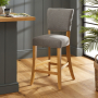 Manor Oak Grey Fabric Counter Bar Stool