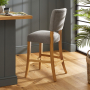 Manor Oak Grey Fabric Counter Bar Stool