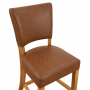 Manor Oak Vintage Tan Brown Leather Counter Bar Stool