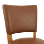 Manor Oak Vintage Tan Brown Leather Counter Bar Stool