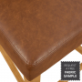 Manor Oak Vintage Tan Brown Leather Counter Bar Stool