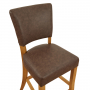 Manor Oak Vintage Brown Leather Counter Bar Stool