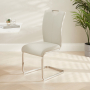 Barca Dining Chair – Light Grey Faux Leather