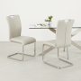 Barca Dining Chair – Light Grey Faux Leather