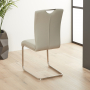 Barca Dining Chair – Light Grey Faux Leather