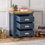 Westbury Blue Painted 3 Drawer Bedside Table