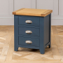 Westbury Blue Painted 3 Drawer Bedside Table